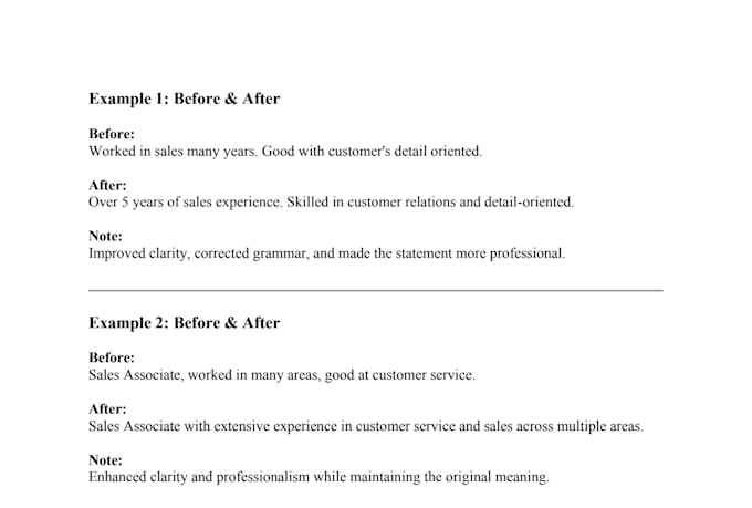 professional resume and CV editing